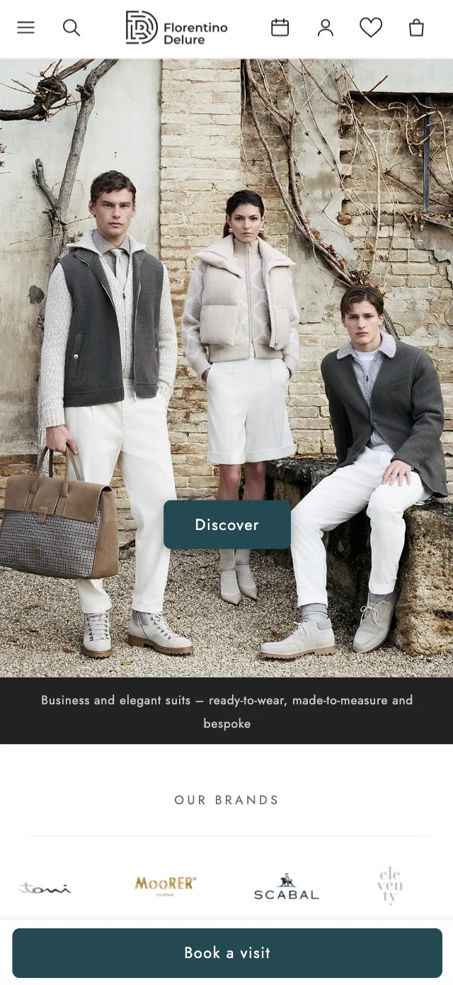 Florentino Delure — Mobile homepage and brands