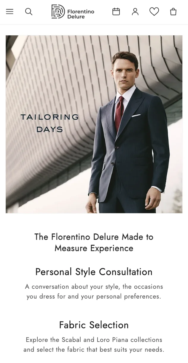 Florentino Delure — Mobile tailoring experience