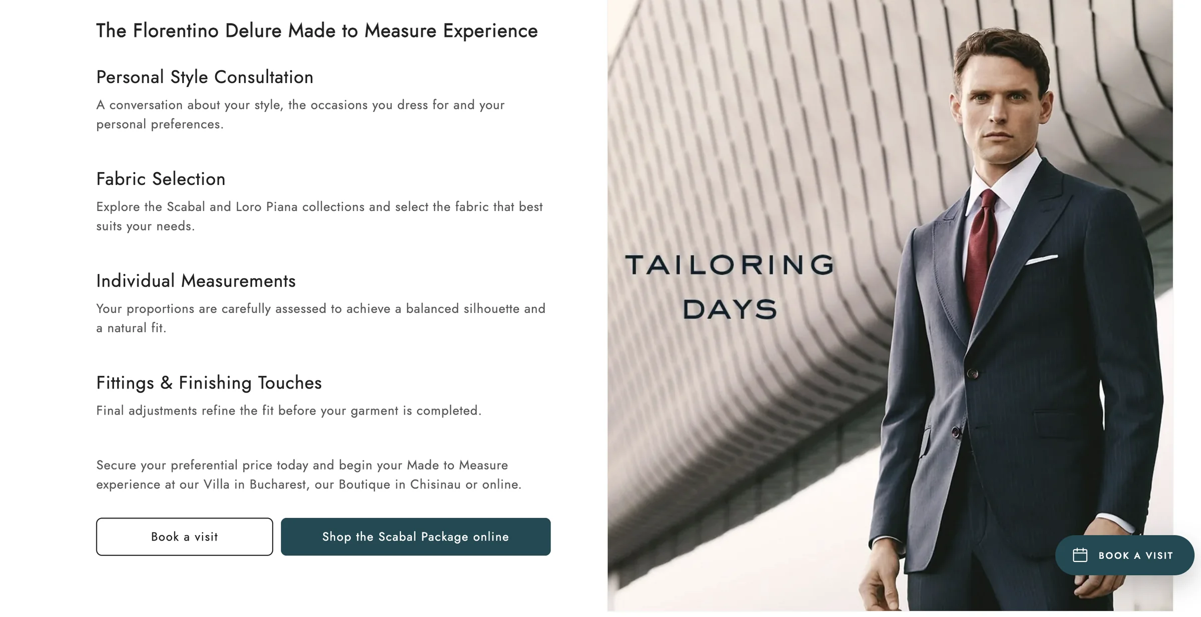 Florentino Delure — Made-to-measure experience