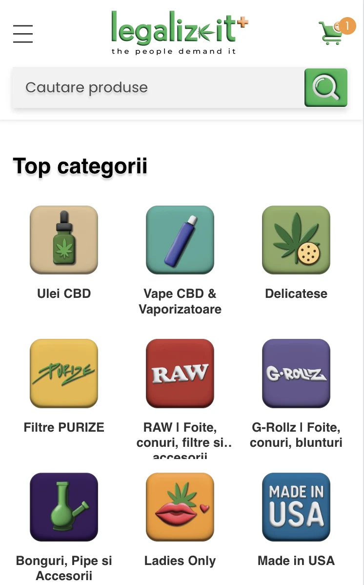 Custom category icons on mobile