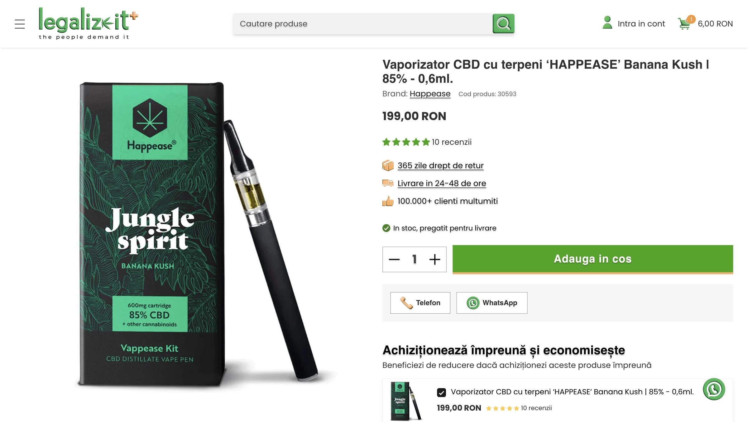 Product page and purchase journey