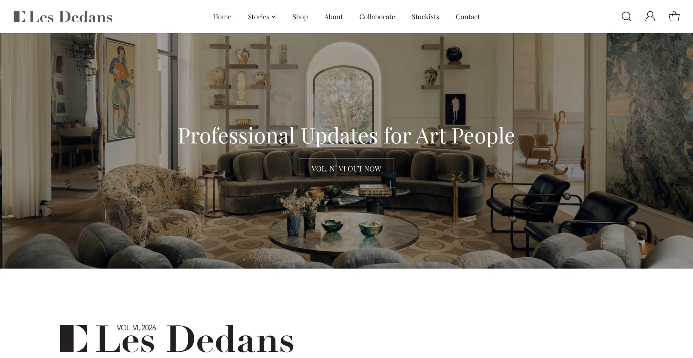 Les Dedans — editorial Shopify homepage