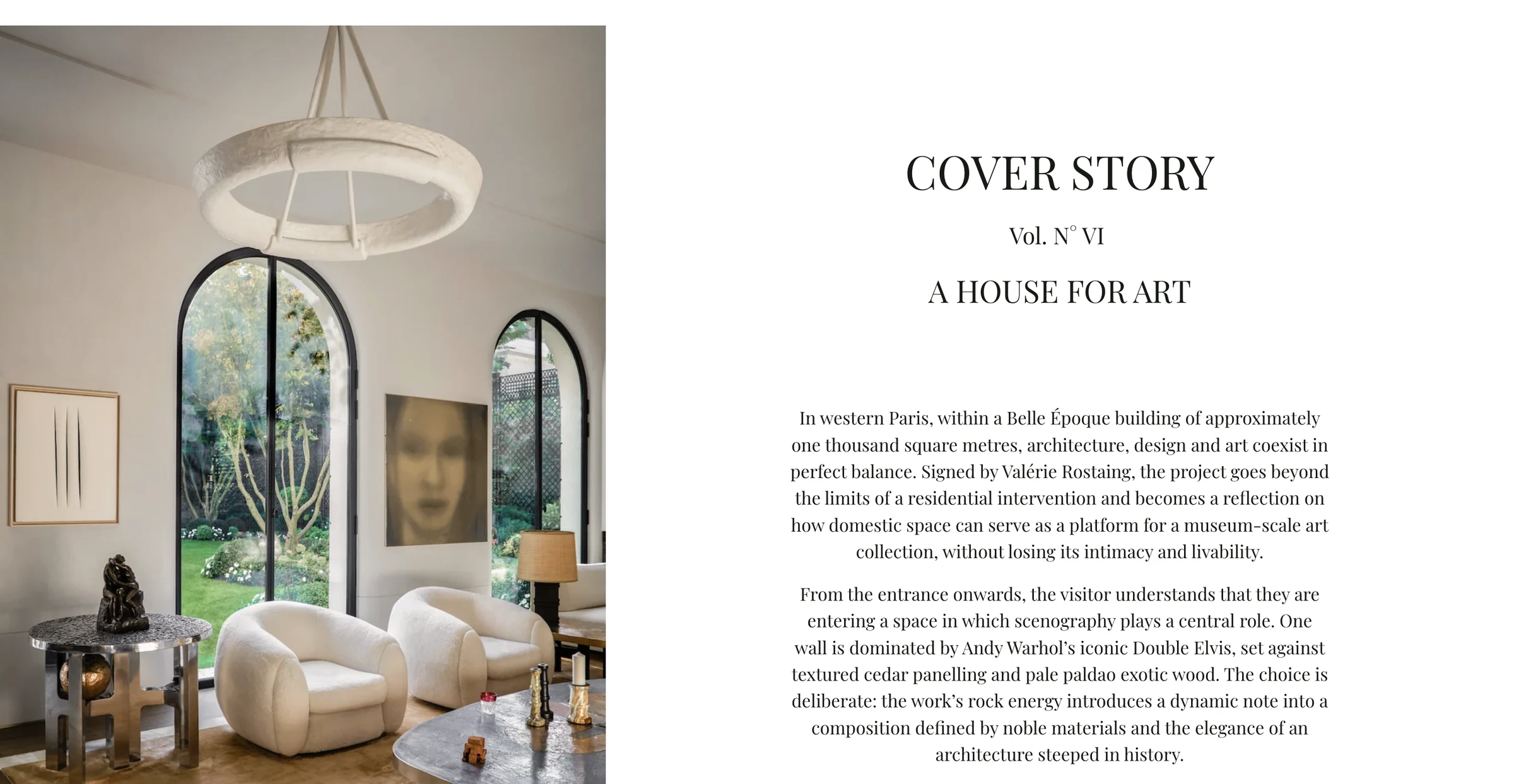 Cover story layout