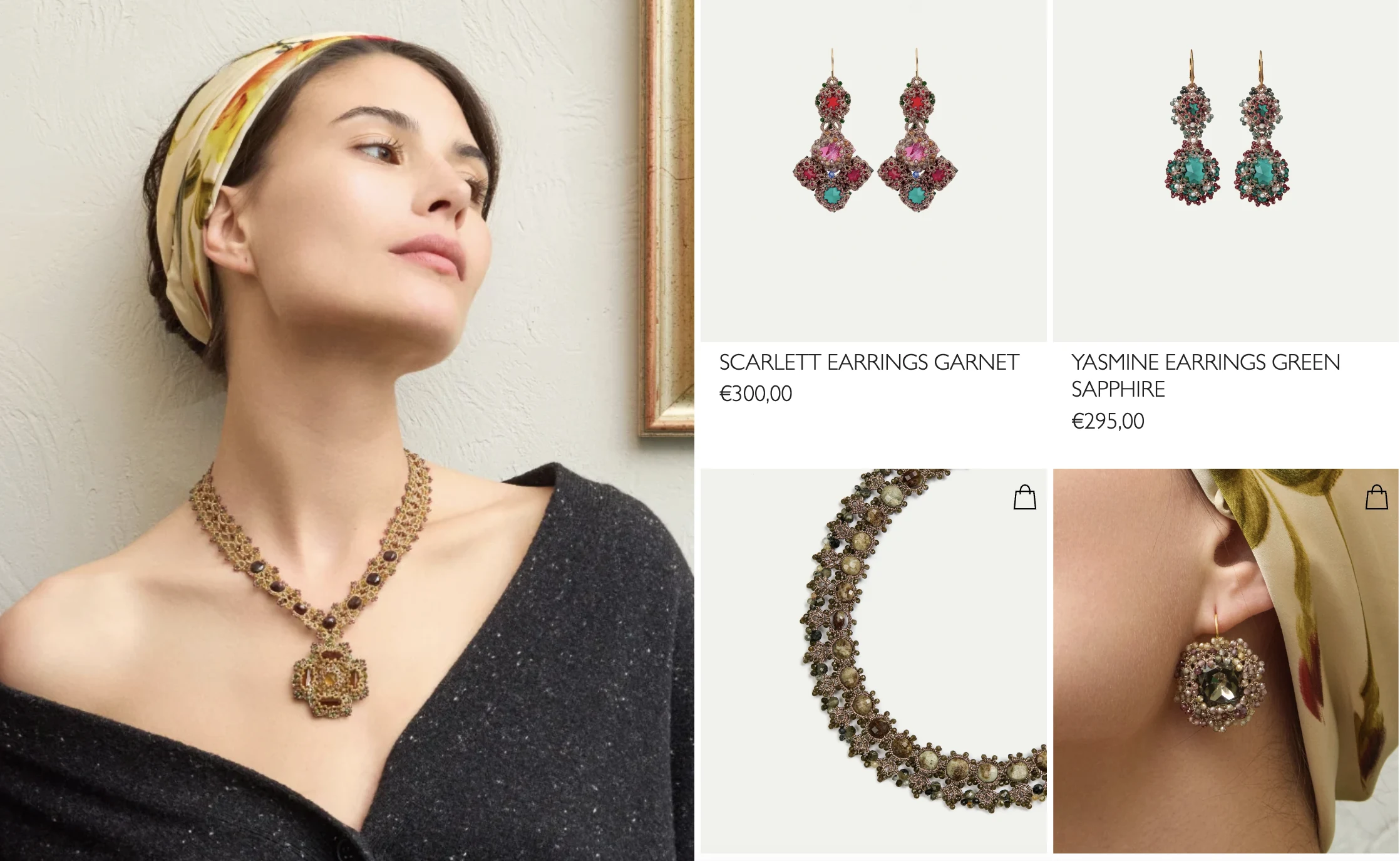 Lorina Balteanu jewellery collection and product listings