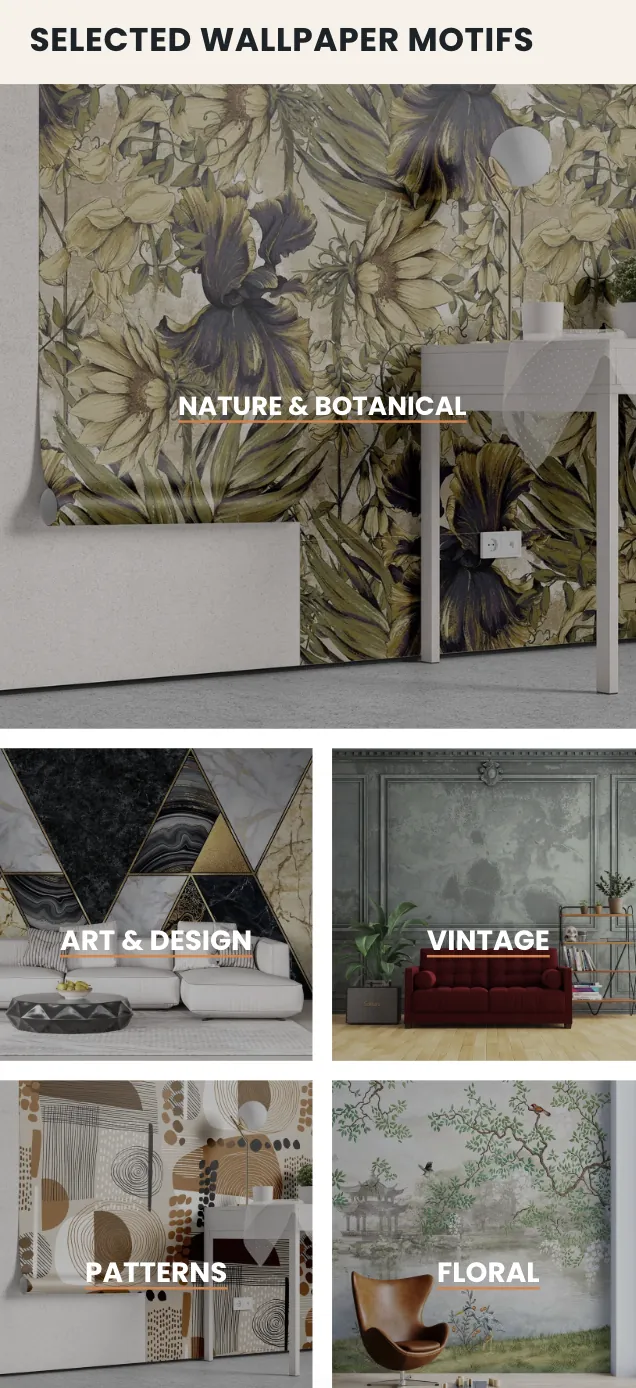 Lunera Wallpaper — Mobile view of the selected wallpaper motifs.