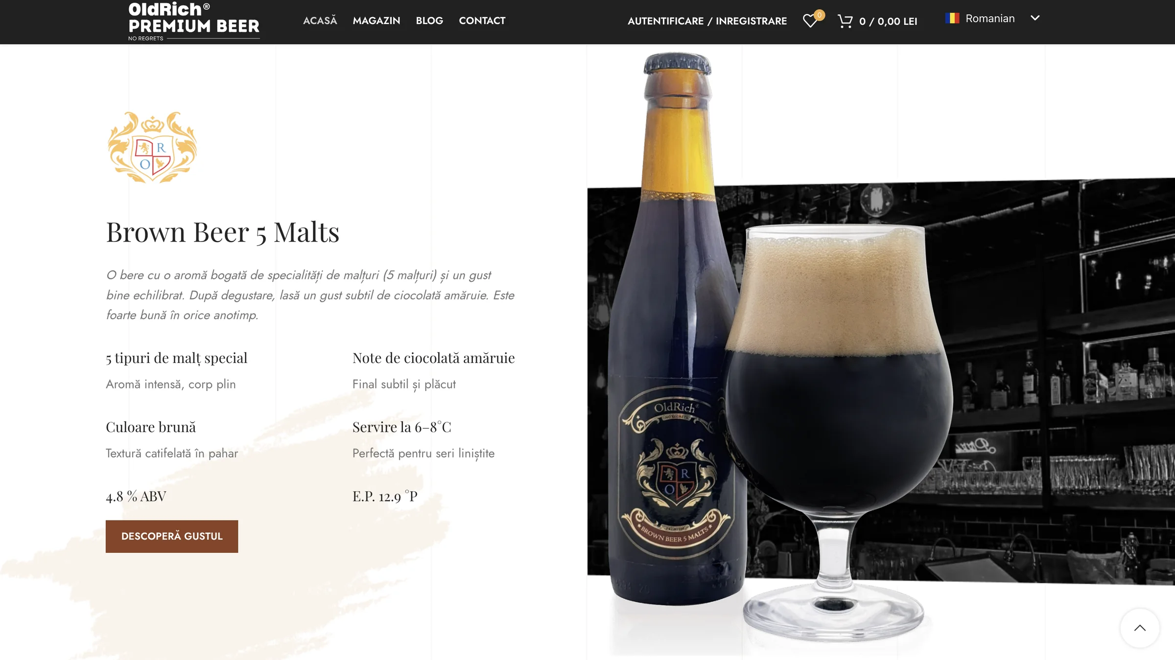 Oldrich — Brown Beer product presentation