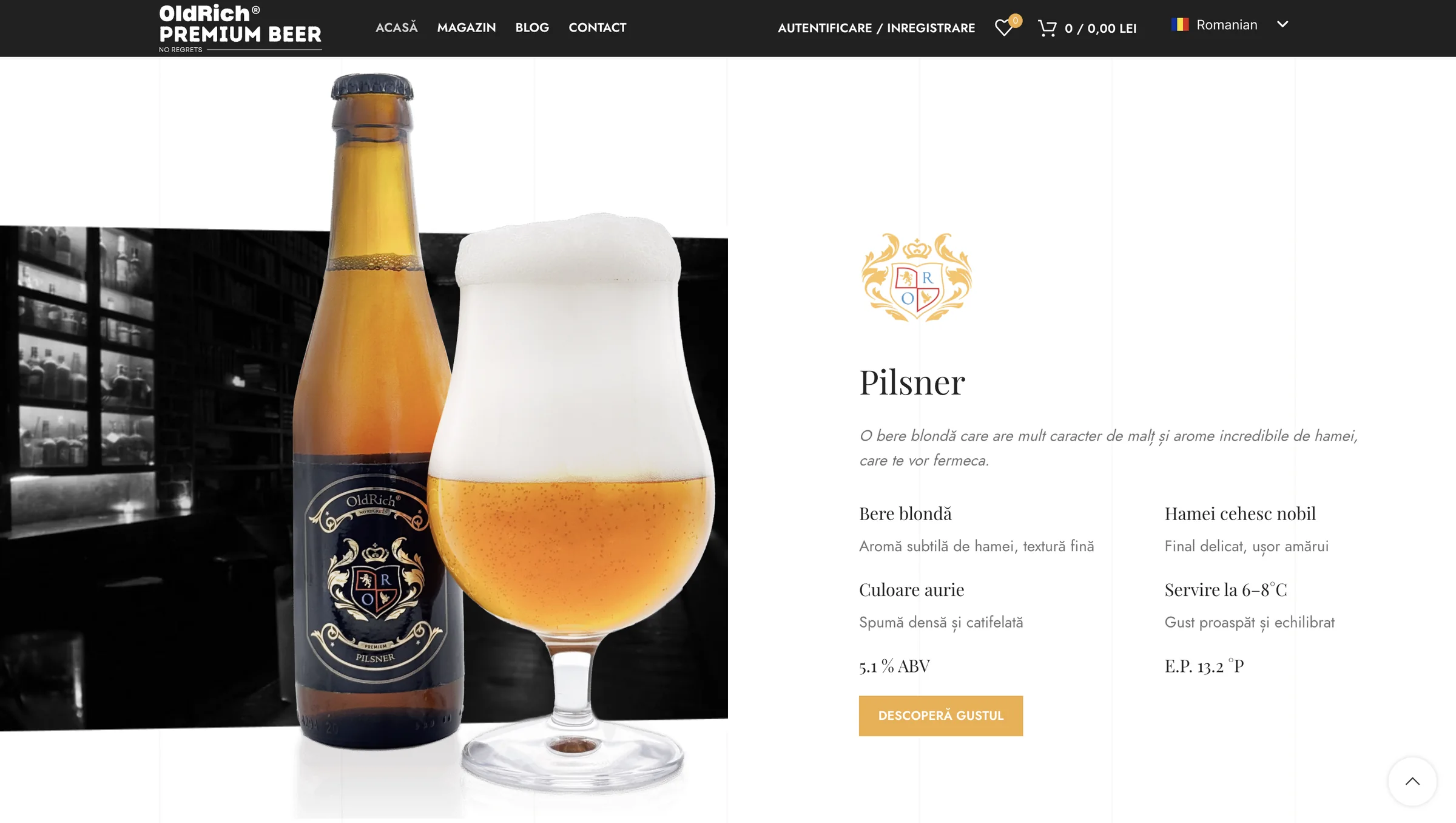 Oldrich — Pilsner product presentation