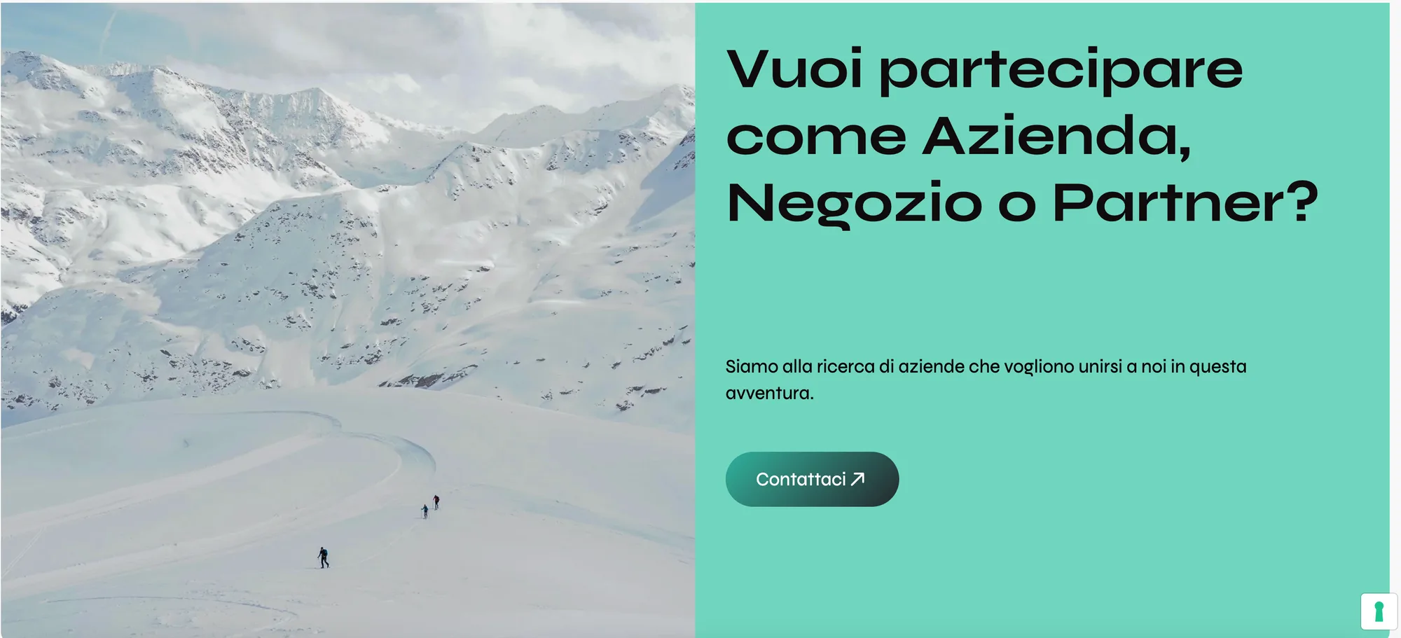 Skimo Festival — Partner participation information alongside Alpine photography.
