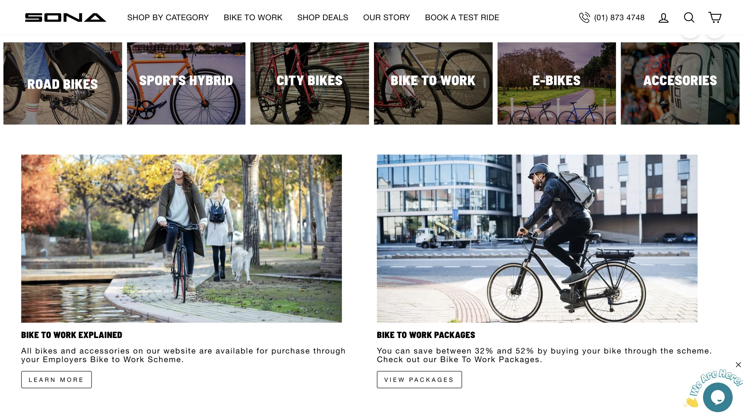 Sona Bikes — Clear routes to Bike to Work information and eligible packages.