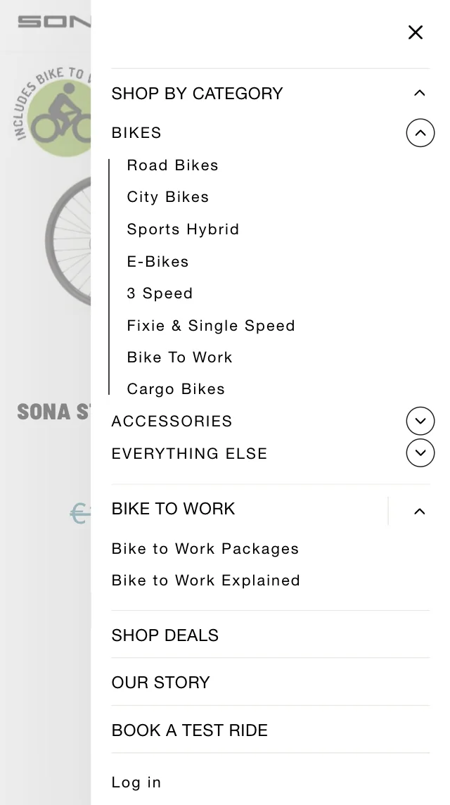 Sona — Mobile navigation
