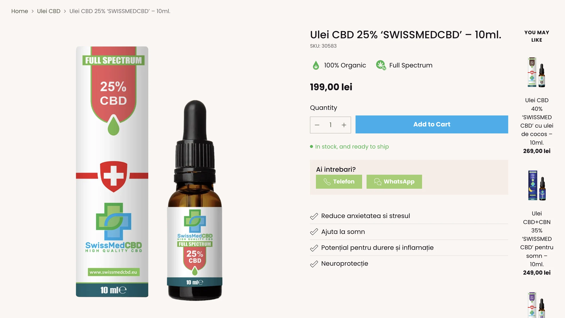 SwissMed CBD — Product page
