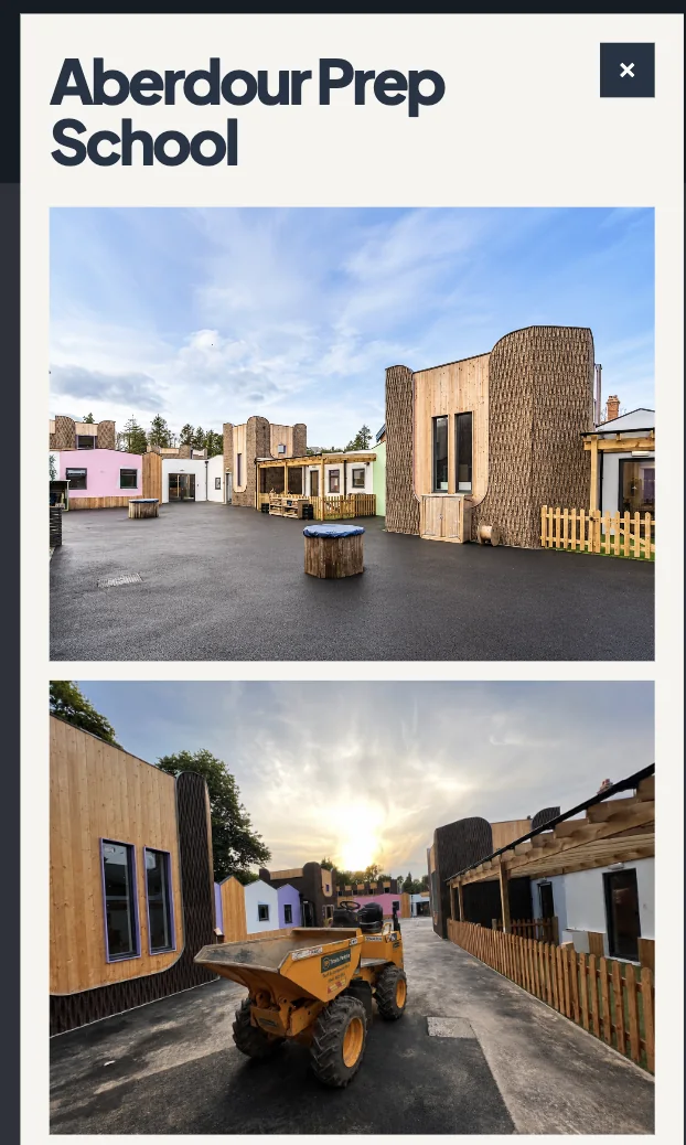 Total B Construction — Project photography in a mobile gallery.