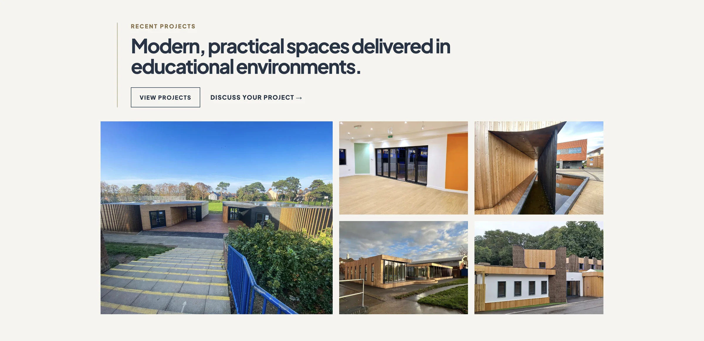 Total B Construction — A visual portfolio of completed education projects.